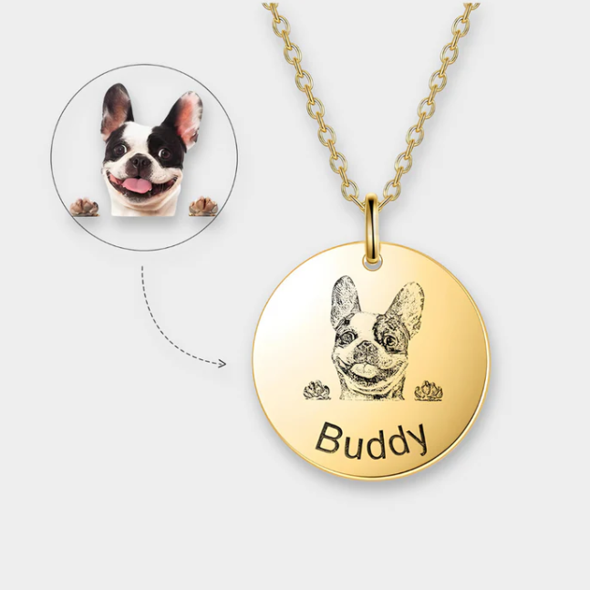 The Sonist Pet Portrait Necklace™ — Custom Photo Pendant