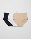 Sonist Second-Skin Briefs 3-pack in black, white and nude